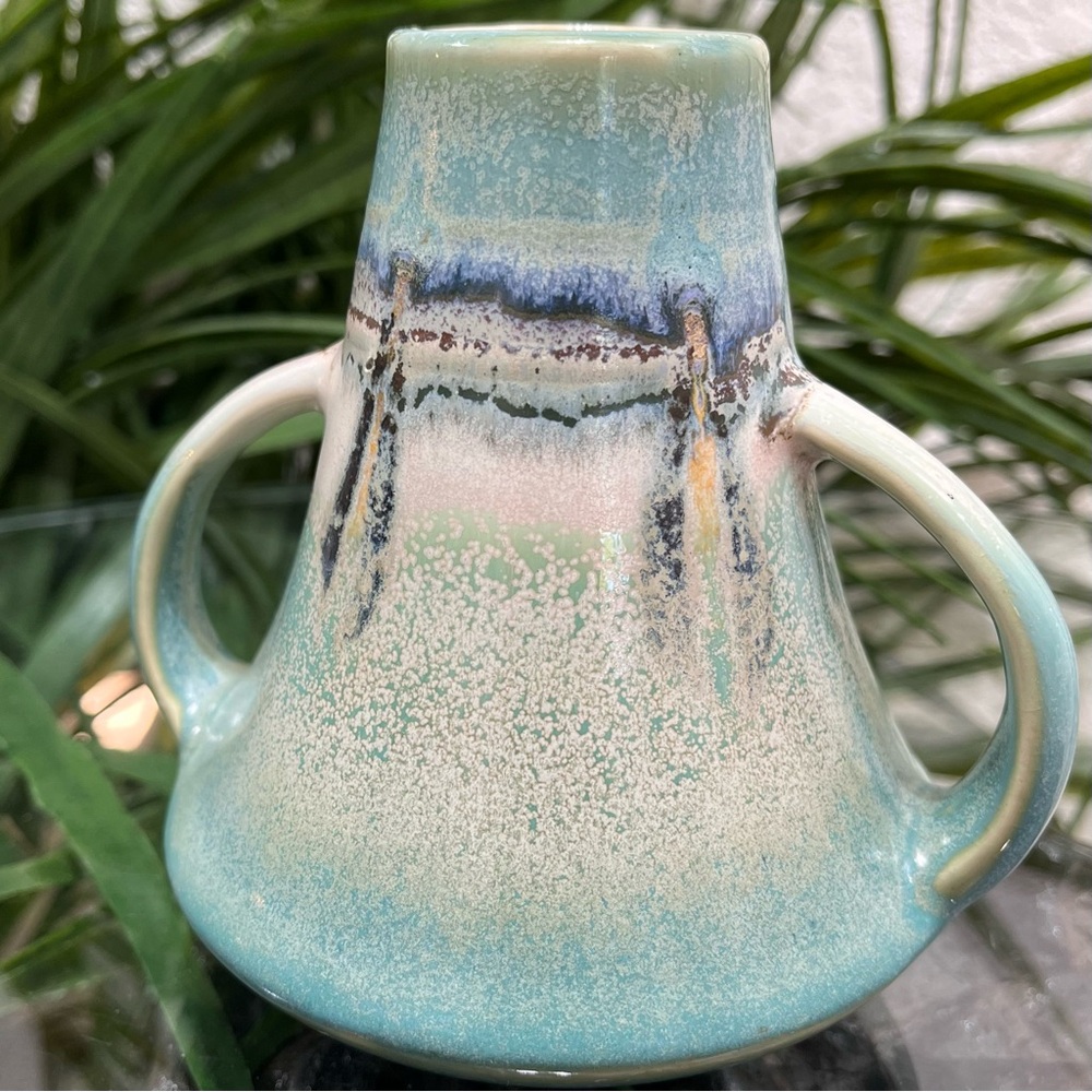 💥Vintage💥 Japanese Two Handle Design Mid Century 1960s Art Pottery - Picture 9 of 10